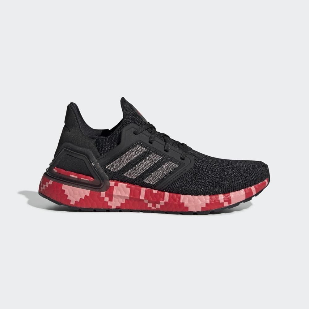 Adidas Women's Ultraboost 20 Running Shoes Black/Pink/Deep Red Ireland EG0761